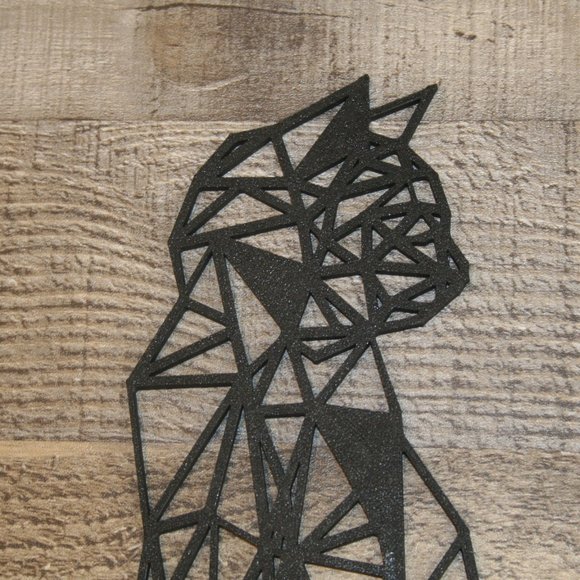 Cat Geometric 8" x 5" Wall Decor 3D Printed Wall Art Cat Feline Kitty Bl… - Picture 2 of 7